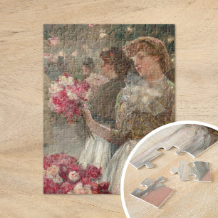 Quebra-cabeça A Menina das Peônias Childe Hassam