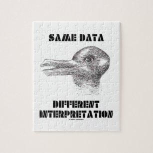 Quebra-cabeça A mesma interpretação diferente dos dados (coelh