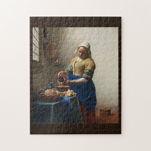 Quebra-cabeça A Milkmaid de Johannes Vermeer, c. 1660 (Vertical)