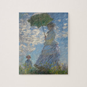 Quebra-cabeça A mulher de Monet com um parasol