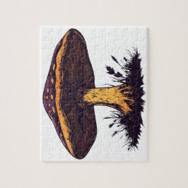 Quebra-cabeça A mushroom illustration vibrant artwork.