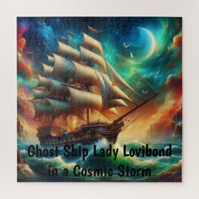 Quebra-cabeça A nave fantasma Lady Lovibond em uma tempestade có (Vertical)