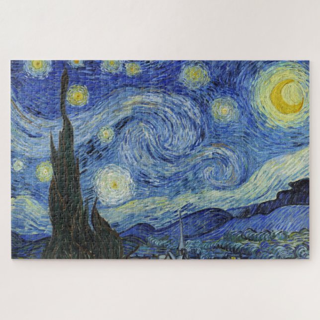 Quebra-cabeça A Noite Estrelada de Van Gogh (Horizontal)