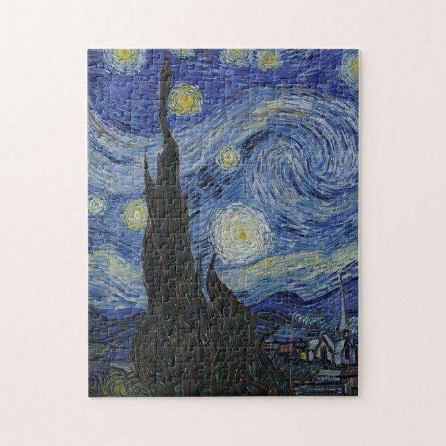Quebra-cabeça A Noite Estrelada de Vincent Van Gogh (Vertical)