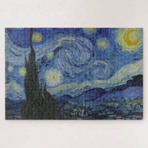 Quebra-cabeça A Noite Estrelada, pintura a óleo, Vincent Van Gog