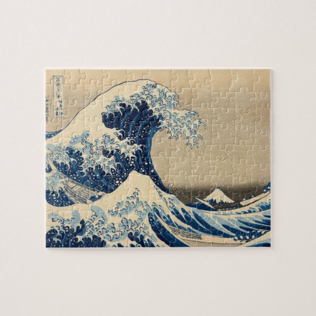 Quebra-cabeça A onda de Excelentes de Katsushika Hokusai (Horizontal)