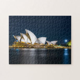Quebra-cabeça A Ópera de Sydney, na Austrália, à noite