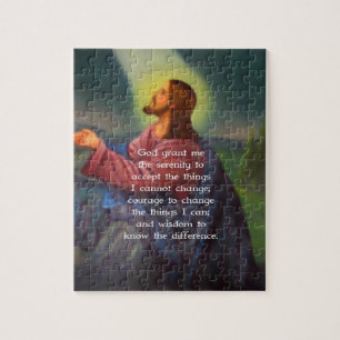 Quebra-cabeça A Oração da Serenidade com a pintura do Cristo d