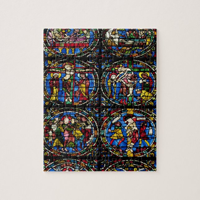 Quebra-cabeça A paixão, janela de lanceta na fachada ocidental, (Vertical)