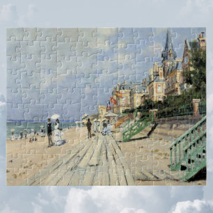 Quebra-cabeça A Passarela de Trouville por Claude Monet