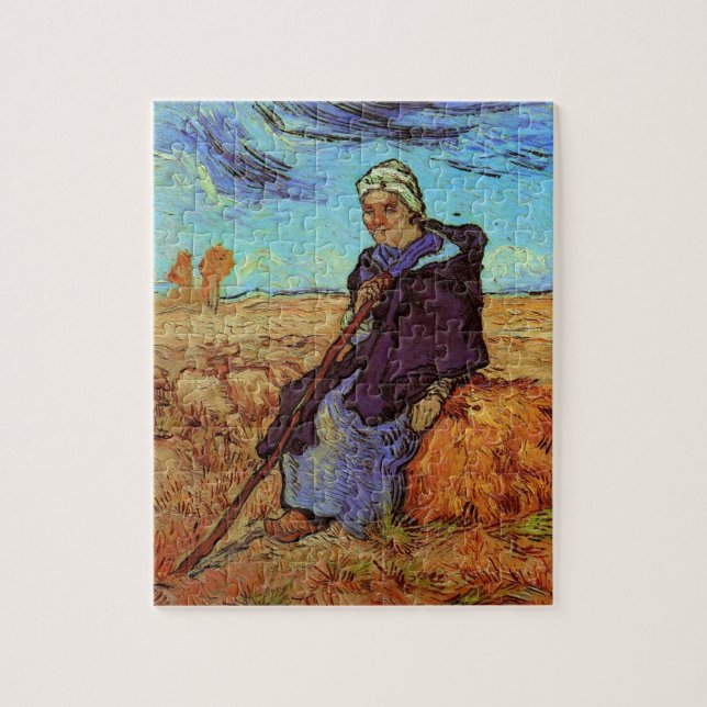 Quebra-cabeça A Pastora (segundo Millet) por Vincent van Gogh (Vertical)