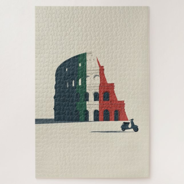 Quebra-cabeça A "Peça de Roma"Quebra-cabeça Artístico Arquitetôn (Vertical)