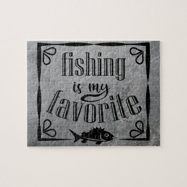 Quebra-cabeça A pesca é minha citação favorita  (Horizontal)
