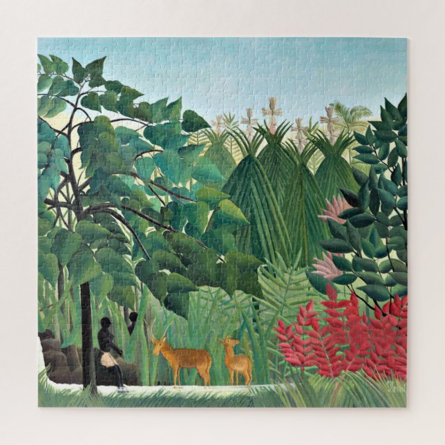 Quebra-cabeça A pintura de Henri Rousseau, A Caipira d'Água (Vertical)