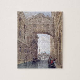 Quebra-cabeça A ponte dos suspiros, Veneza, gravada por Lefevre