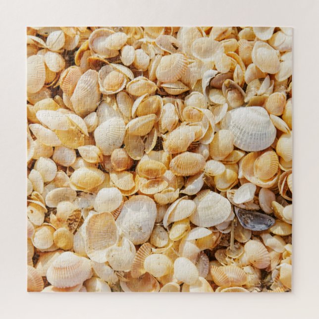 Quebra-cabeça A praia de verão texturizou Seashell. (Vertical)