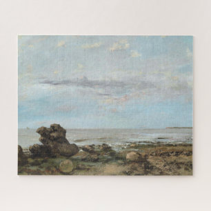 Quebra-cabeça A praia em Trouville, Gustave Courbet