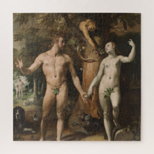 Quebra-cabeça A queda do homem 1592 Adam e Eve Van Harleem art