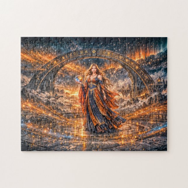 Quebra-cabeça A Senhora do Portal - Puzzle de Fantasia Épica (Horizontal)