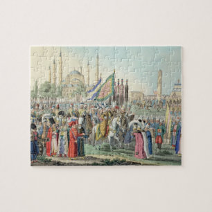 Quebra-cabeça A sultão turca que revê seus Janissaries (engr