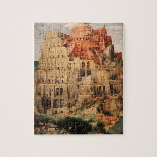Quebra-cabeça A torre de Babel por Pieter Bruegel a pessoa idosa (Vertical)