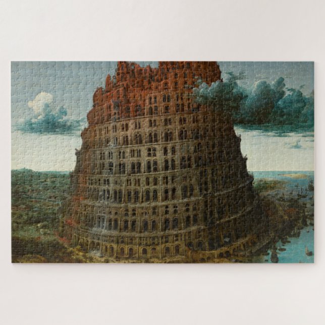Quebra-cabeça A Torre de Babel (por Pieter Bruegel, o Velho) (Horizontal)