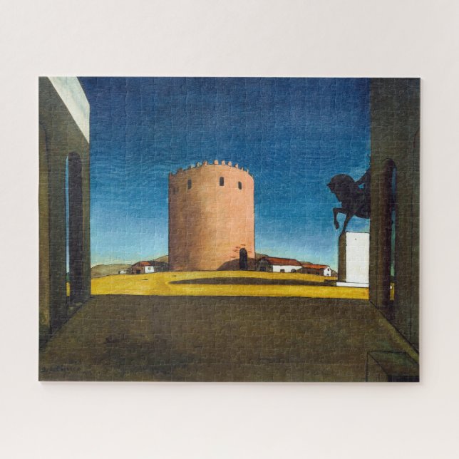 Quebra-cabeça A Torre Vermelha | Giorgio de Chirico |  (Horizontal)