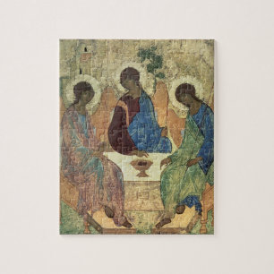 Quebra-cabeça A trindade santamente, 1420s (tempera no painel)