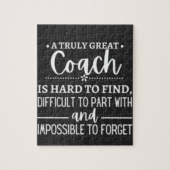 Quebra-cabeça A Truly Great Coach is hard find (Vertical)