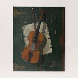 Quebra-cabeça A Velha Violin Harnett de Belas Artes