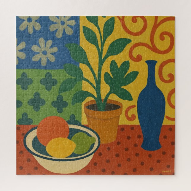 Quebra-cabeça A vida continuada moderna com pintura Fruta (Vertical)