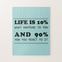 A vida é 10% o que acontece com você Citação Motiv