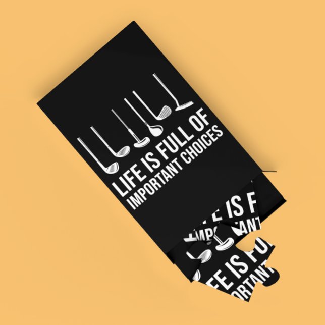 Quebra-cabeça A vida é Cheio de escolhas importantes Golfe Natal (Life is Full Of Important Choices Golf Christmas Jigsaw Puzzle)