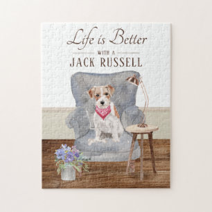 Quebra-cabeça A Vida É Com Um Jack Russell