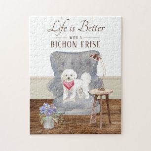 Quebra-cabeça A Vida É Com Uma Fome De Bichon