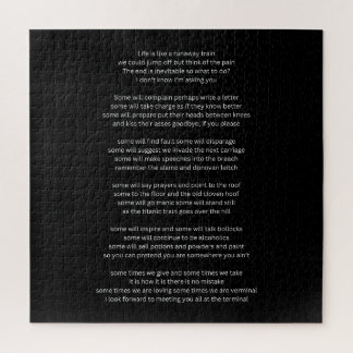 Quebra-cabeça A vida é como um trem fugitivo