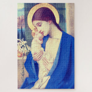 Quebra-cabeça A Virgem Maria e o Menino Jesus Graça Renascentist
