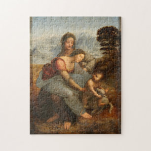 Quebra-cabeça A Virgem Santo Anne Leonardo da Vinci