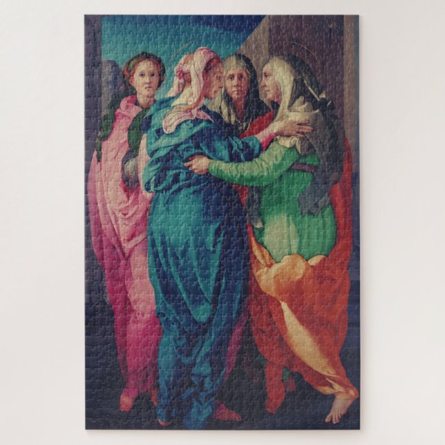 Quebra-cabeça A Visitação por Pontormo Arte Fina Maneirista (Vertical)