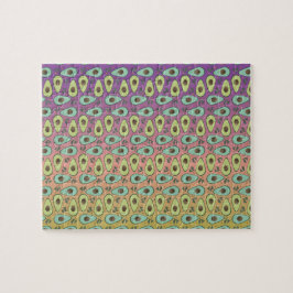 Quebra-cabeça Abacates e Gradiente de Ombre Arco-Íris