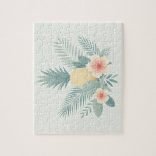 Quebra-cabeça Abacaxi floral e havaiano