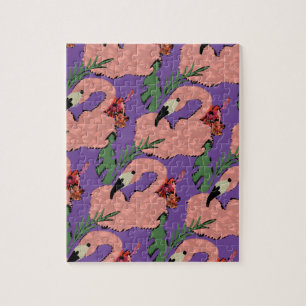Quebra-cabeça Abanicos de Flamingos Desenhos à Mão