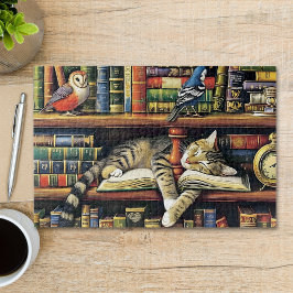 Quebra-cabeça Abatimento de Gato Bonito no Livro Animal