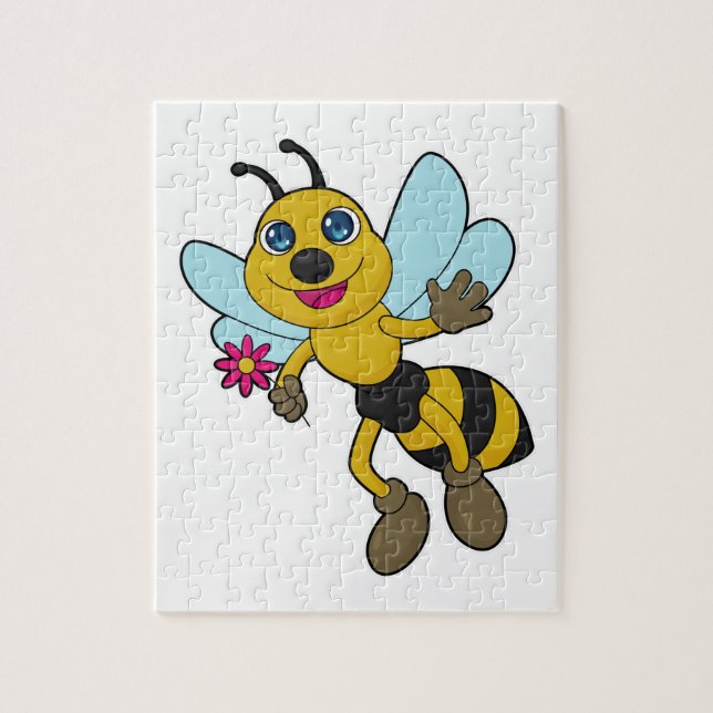 Quebra-cabeça Abeja com Flor (Vertical)