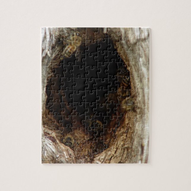 Quebra-cabeça Abelhas de Mel Selvagem em uma Árvore Hollow (Vertical)