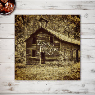 Quebra-cabeça Abençoe Esta Vintage Farmhouse