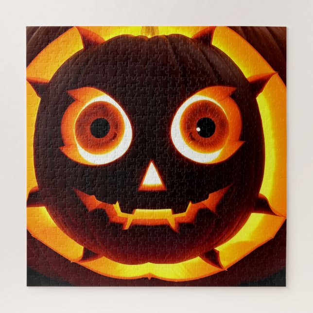 Quebra-cabeça Abóbora Glowing Jack-O'-Lantern (Vertical)