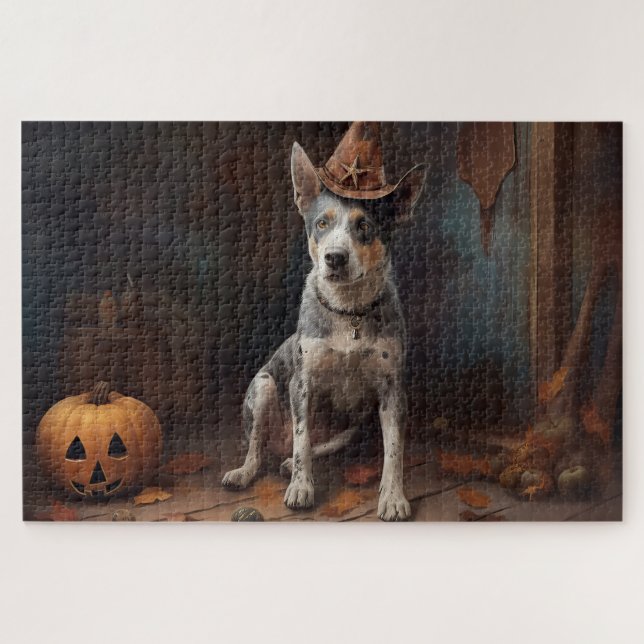 Quebra-cabeça Abóboras de Gado Australianas de Halloween Assusta (Horizontal)