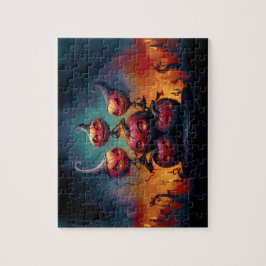 Quebra-cabeça Abóboras demônicas celebram Feliz Dia das Bruxas