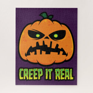 Quebra-cabeça Abobrinha de Halloween Mal-Humorada e Real